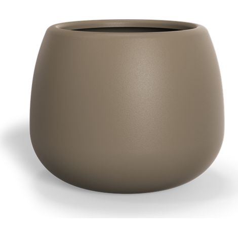 Adezz Mero Pflanzgefäß Fiberglas Pflanzkübel Blumenkübel 100x80 cm beigegrau