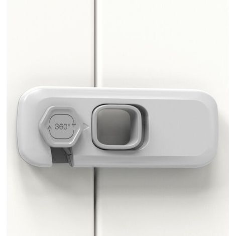 Ensemble de 5 portes d'armoire grises et tiroirs verrouillables pour réfrigérateur, congélateur et four. (1/3)