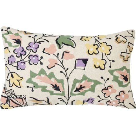 Housse de coussin en Coton appliqué et rebrodé  LOUISINE (1/5)