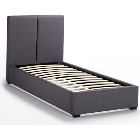 Einzelbett mit Lattenrost 80x190 Stoff Montreux Twin - Dunkel Grau