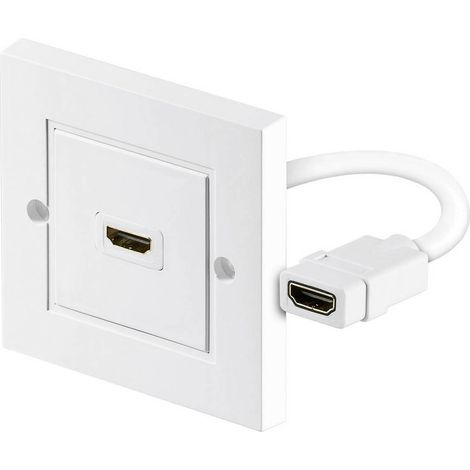 Presa HDMI bianca da incasso con connettore HDMI 51722