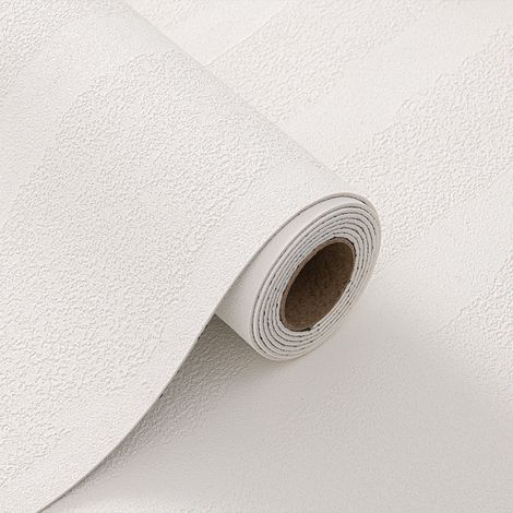 Papier Peint 3D effet Ciment blanc adhésif auto collant épaississement 60CM x 2.8M en rouleau Style industriel 1.68m2 (1/3)