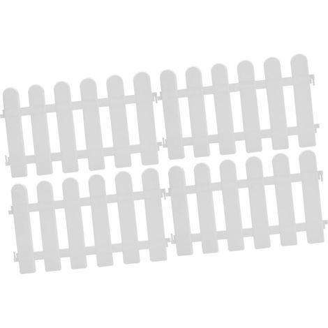 4pièces Clôture De Jardin Plastique Lot De Bordure Ornementale Pour Jardin Et Espace Blanc Protection Des Arbustes Et Décoration Extérieure (1/5)