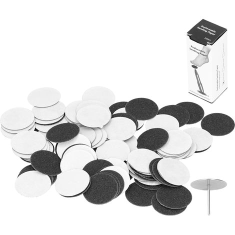 100 disques abrasifs 35mm pour ponceuse électrique de pédicure - Soin des pieds et élimination des callosités (1/5)
