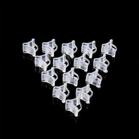 Clip de greffage pour semis - 50 pièces - Plastique - Blanc - Dimensions 1x1,6x1,7 cm (1/5)