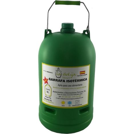 LA BOTIJA bidon termo 5 l , Bidón termo 5 litrosAdecuado para trabajos o deportes en contacto con altas o bajas temperaturasGracias a su triple capa es capaz de mantener líquidos y cítricos a a la tem