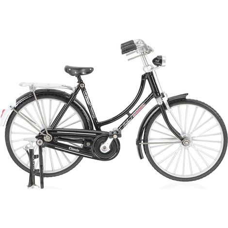 1 Ensemble de maquette de vélo vintage avec gonfleur, objet de collection, sculpture artisanale pour passionnés de vélo-18X11CM-Black (1/4)