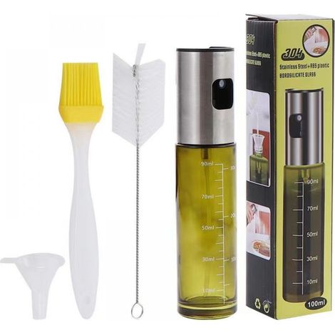 Sprayeur Dhuile - 100 ml - Acier Inoxydable Sans BPA - Pulvérisation Fine Et Précise - Pour Cuisine Grillade Air Fryer - 1 Pièce (1/5)