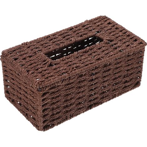 Gewebte Bastbox – Büro, Wohnzimmer – multifunktionales Deko-Accessoire – 1 Stück (1/5)