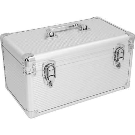 Coffret de transport en aluminium antichoc, caisse à outils renforcée 40 kg, valise rigide avec fermeture de sécurité (1/5)