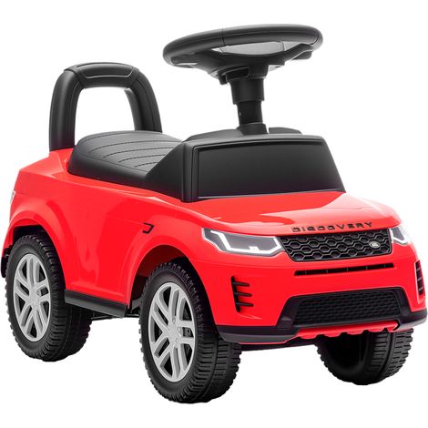 Voiture électrique enfant style Land Rover avec klaxon et rangement, véhicule rechargeable pour enfants rouge