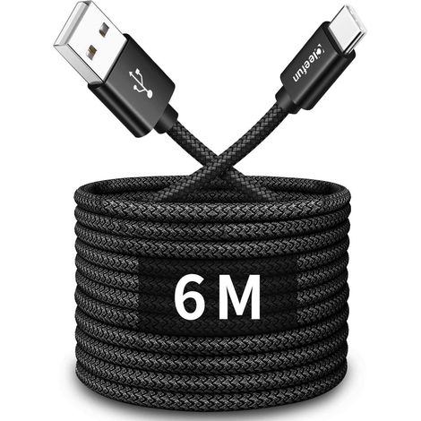 Cable USB C 6M, USB 2.0 Câble USB A vers USB C pour Manette PS5 (1/5)