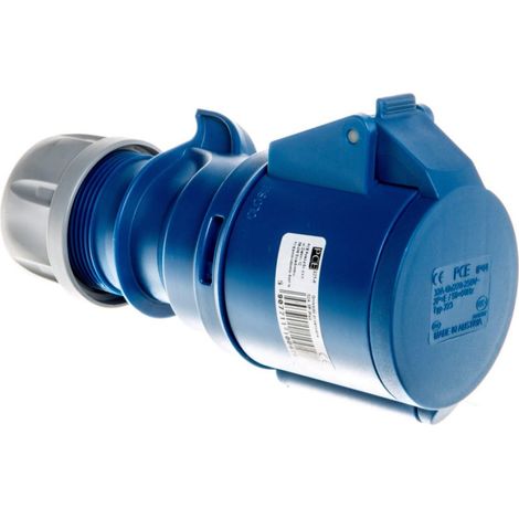 Enchufe portátil 32A 3P 230V azul IP44 shark 223-6
