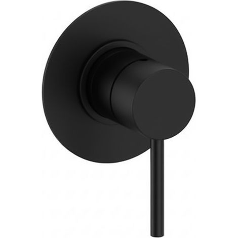 Miscelatore doccia ad incasso nero opaco in ottone con leva monocomando slim Alba (1/2)