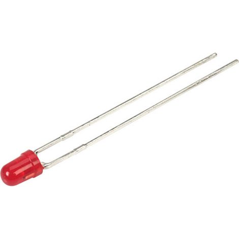 Kingbright LED rouge rond 3 mm 20 mcd 40 ° 11.5 mA 14 V