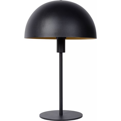 Lampada da tavolo Siemon nera Lucide E14 40 cm acciaio (1/5)