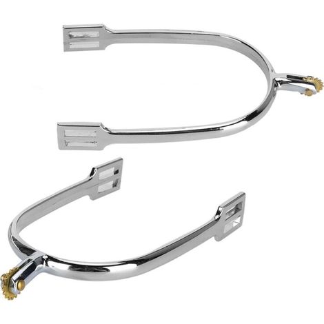 Zinc alloy horse spurs, English style riding accessory with rotating copper wheel (1/5)