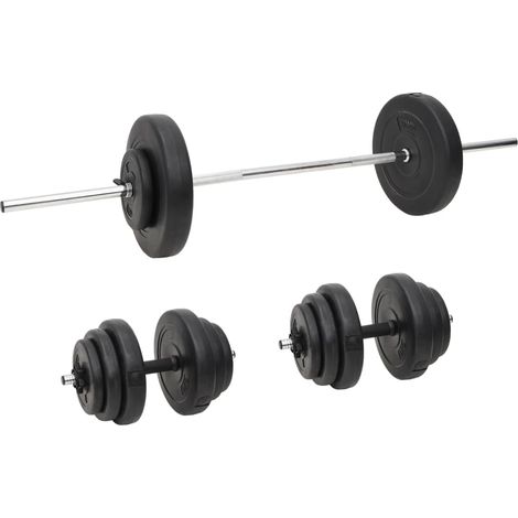 Langhantel und Kurzhantel mit Gewichten 60 kg