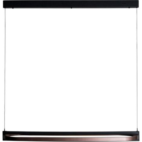 Lampada sospensione ovale Singapur LED 80W nera Maxlight (1/5)