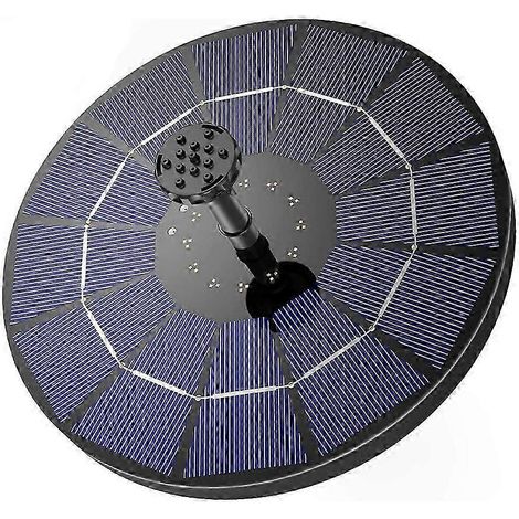 Pompe à fontaine solaire avec 6 modes de jet d'eau, adaptée aux bassins, piscines et aquariums - une fontaine flottante solaire avec panneaux solaires et batteries intégrés. (1/5)