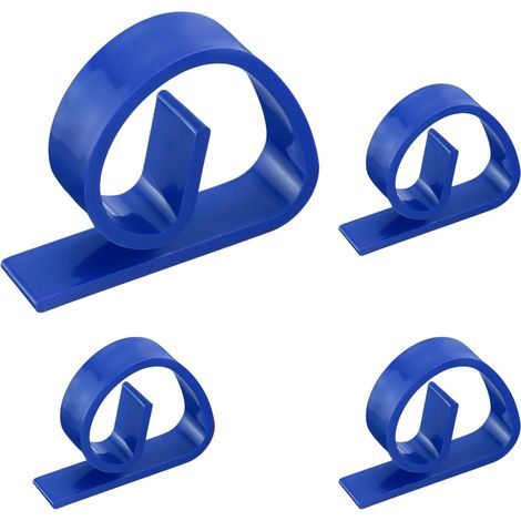Set mit 4 Tischdeckenklammern aus Kunststoff – 4,6 x 3,5 cm – Für Zuhause, Partys, Picknicks, Hochzeiten, Camping, Esstische, Dunkelblau (1/5)