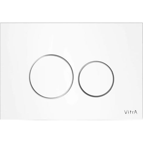 Vetro plaque de commande double touche en verre, blanc (740-1600)