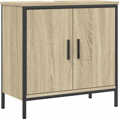 Armoire lavabo de salle de bain chêne sonoma 60x30x60 cm