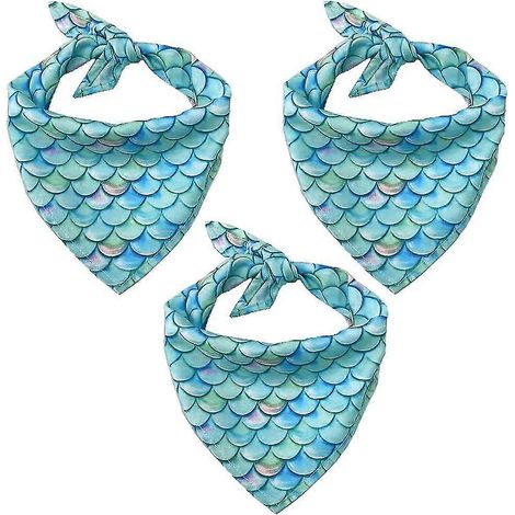 3 pañuelos para perros con estampado tie-dye, triangulares, lavables. (1/5)