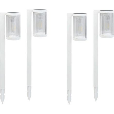 Eclairage LED Solaire - 25 lm - Blanc - IP65 - Lot de 4