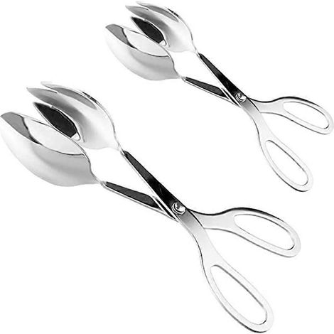 2 lot de Buffet pinces acier inoxydable salade pinces maison cuisine gâteau fête barbecue Seafood frit (1/5)