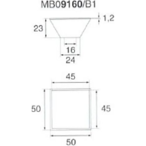 MANIGLIA 9160 B MM.50X50 BIANCO OPACO (1/2)