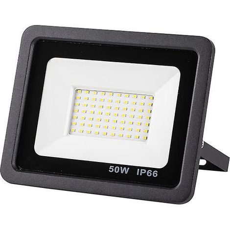 Projecteur LED extérieur 50 W 4000 lm avec spot blanc froid 6500 K, étanche IP66, éclairage de sécurité pour chantiers et jardins, GA Outdoor Light (1/5)