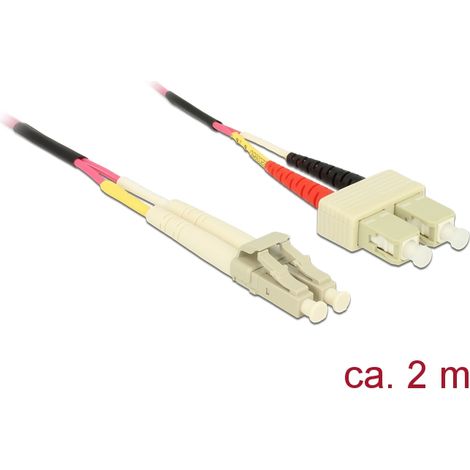 Delock cable optical fiber lc / sc multimode om4 2 m