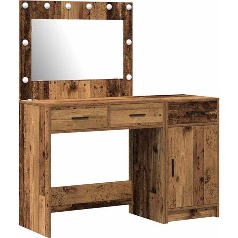 Maison Exclusive - Tavolo da Trucco con cassetto 2 pcs Marrone Legno multistrato