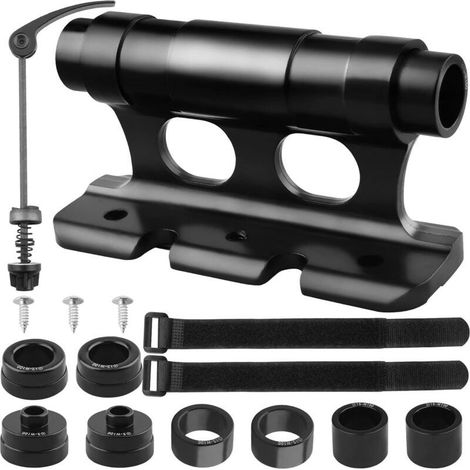 Support de Fourche de vélo, Support Velo Voiture, Support Fourche Blocage Rapide, Alliage d'aluminium, Support Fourche Velo Support Fourche Velo Axe avec 4 Fixations Amovibles (1/4)