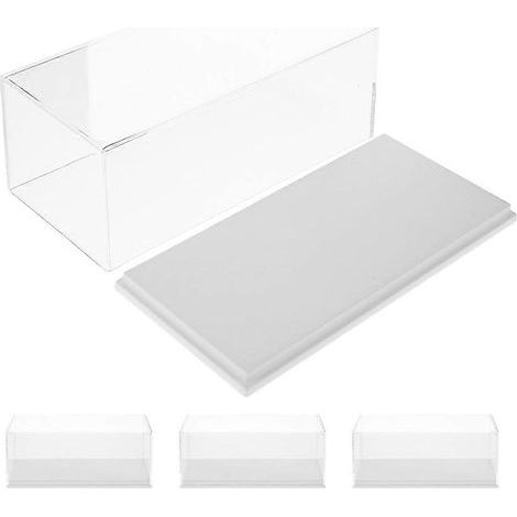 Vitrine transparente en plastique pour le rangement de modèles réduits de voitures (lot de 4). (1/5)