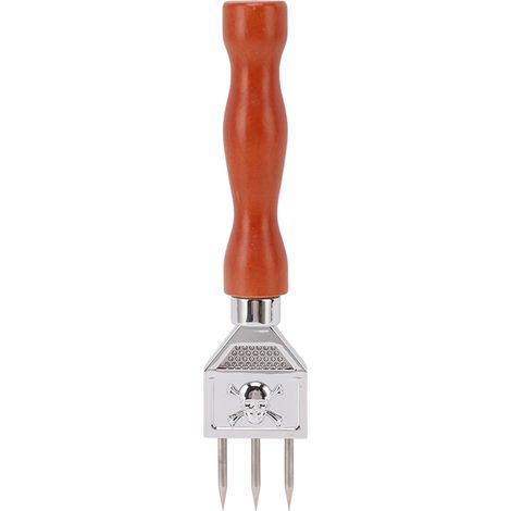 Tritaghiaccio in acciaio inox 304 con manico in legno, utensile da cucina tipo A (1/5)