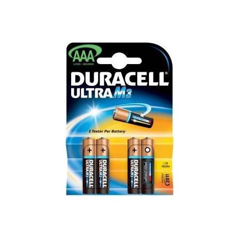 Batterie batteria ministilo duracell 4 pz mn2400 2400 pile duracell plus aaa (1/2)