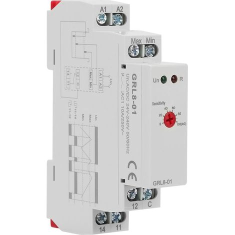 Contrôleur d'eau de relais de contrôle de niveau de liquide GRL8-01 10A AC/DC 24V-240V (1/5)