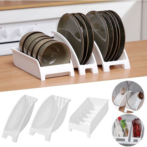 Rack De Séchage Pour Assiettes Et Bols - Support De Rangement Cuisine Japonais En PP - Pour Armoire Comptoir Tiroir - 19 X 13 Cm - 1 Pièce (1/3)