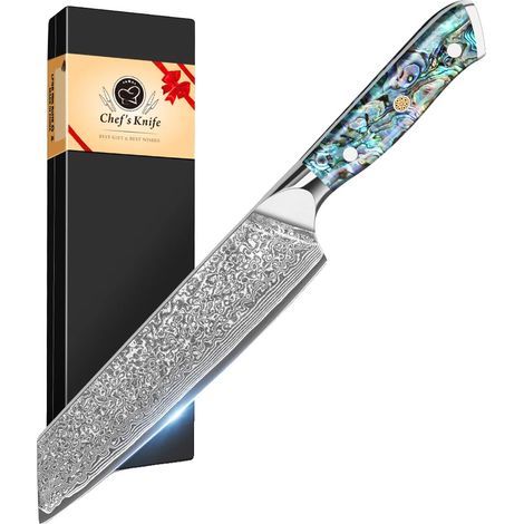 Coltello da chef, acciaio di Damasco, manico ergonomico, coltello Gyuto (1/2)