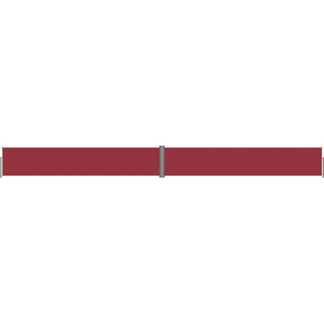 Tenda da sole laterale retrattile/schermo privacy per patio giardino terrazza balcone 117 x 1200 cm rosso 020007453