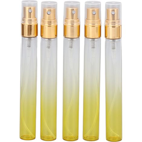 5 mini flacons vaporisateurs rechargeables en verre de 10 ml, vide portable pour parfum, voyage et soins personnels (1/5)
