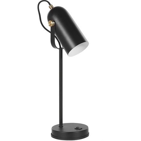 Schreibtischlampe TYRIA verstellbar Metall Schwarz