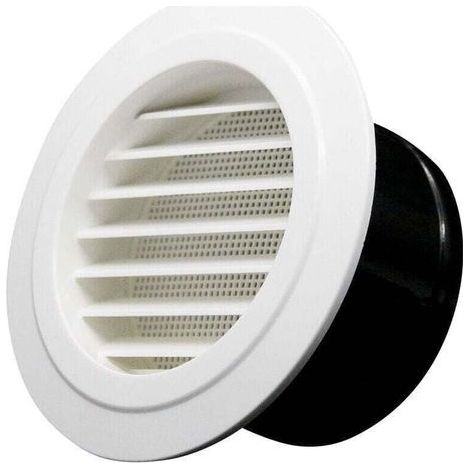 Bouches d'aération avec grille, bouches d'aération inclinées, adaptées à un diamètre d'ouverture de 125 mm (1/4)