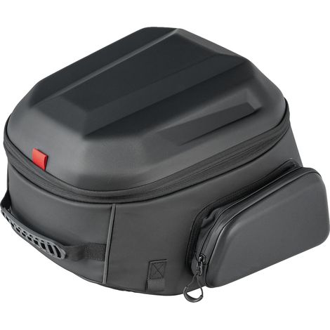 Sac de queue de moto, 42-54L extensible, coque dure étanche, Noir (1/2)