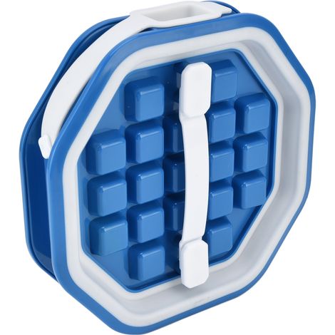 Tragbare 2-in-1-Eiswürfelform in Blau, zusammenklappbar, rautenförmig, mit Wasserbefüllung für Picknicks im DIY-Stil (1/5)