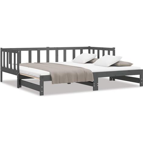Maison Exclusive - Sofá cama extraíble sin colchón gris 2x(90x190 (1/5)