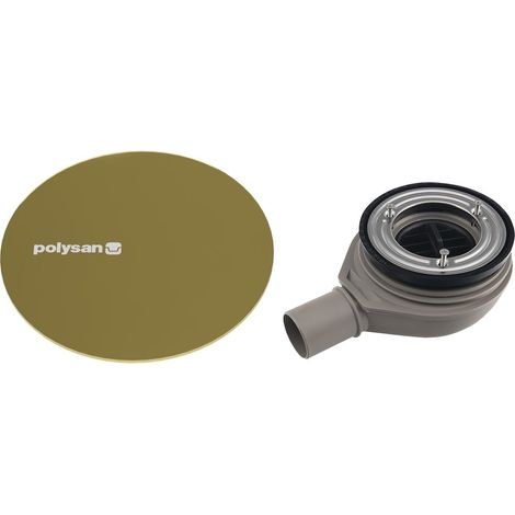 Siphon pour receveur de douche MIRAI, dia. 90 mm, DN40, couvercle doré (1/4)
