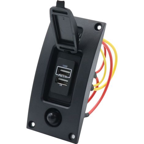 Interrupteur à verrouillage ON‑OFF 12/24V avec protection intégrée – Panneau étanche pour bateau, caravane et bus (1/5)
